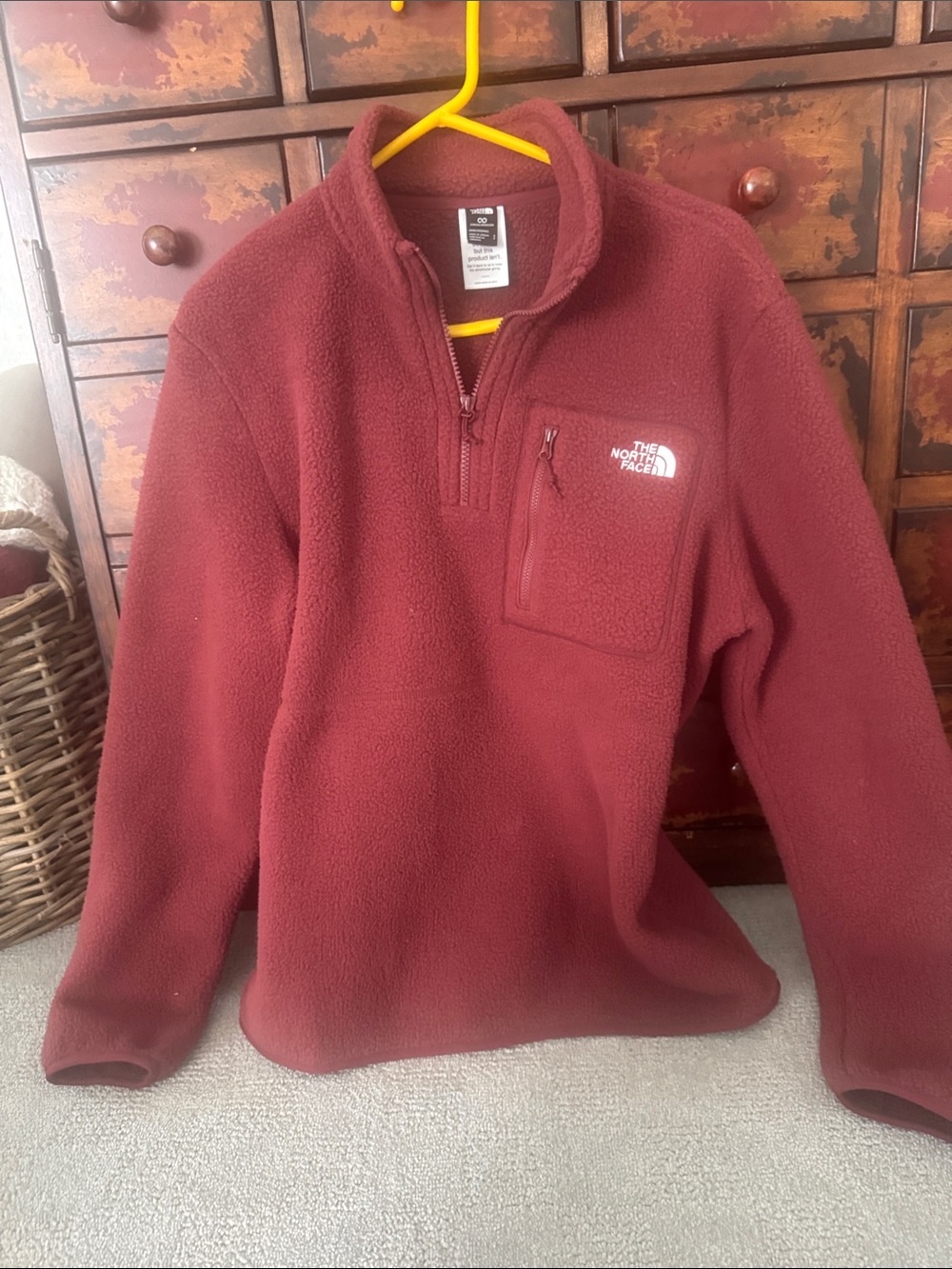 The North Face Burgundy Quarter-Zip Fleece Pullover